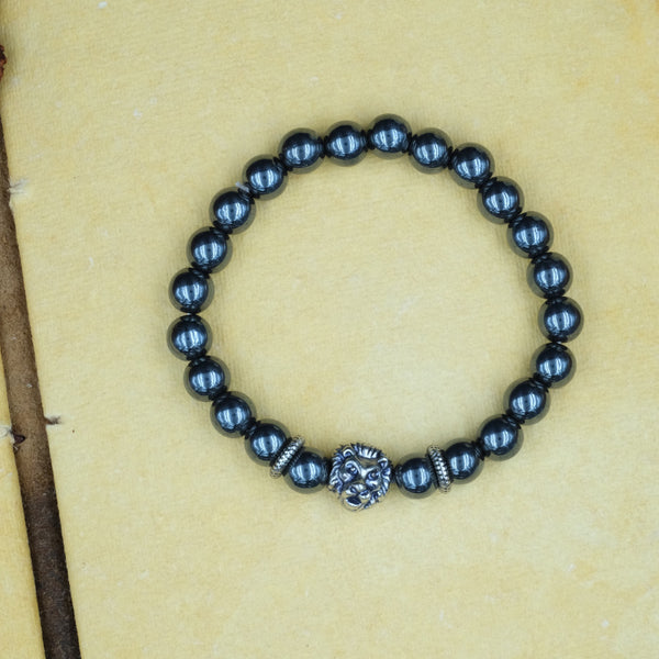 Silver pyrite bracelet