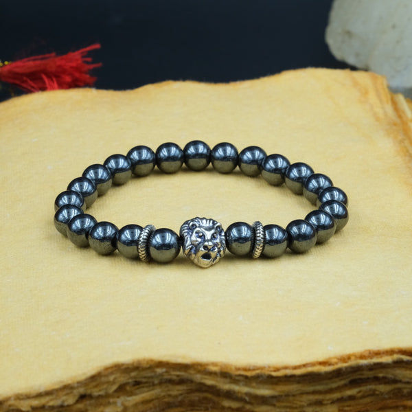 Silver pyrite bracelet